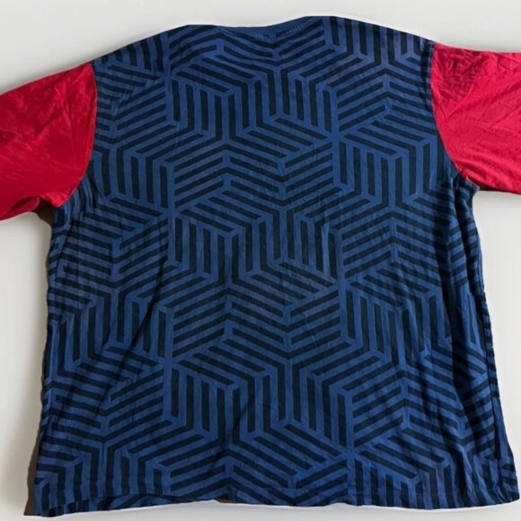 Rocawear Shirt Mens 4XL Blue/ RED tee Adult XXXXL Baggy 4XB Jay-Z y2k 2000s - Picture 2 of 7